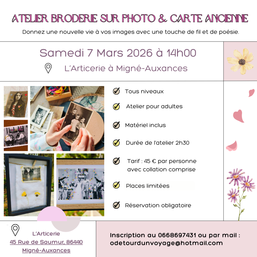 atelier broderie sur photo