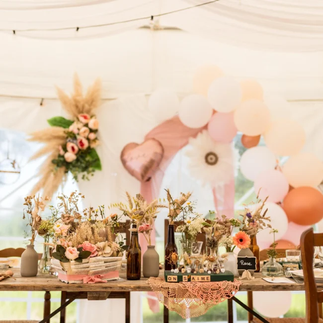 décoration intérieur naturelle pour évènement et mariage Poitou charente