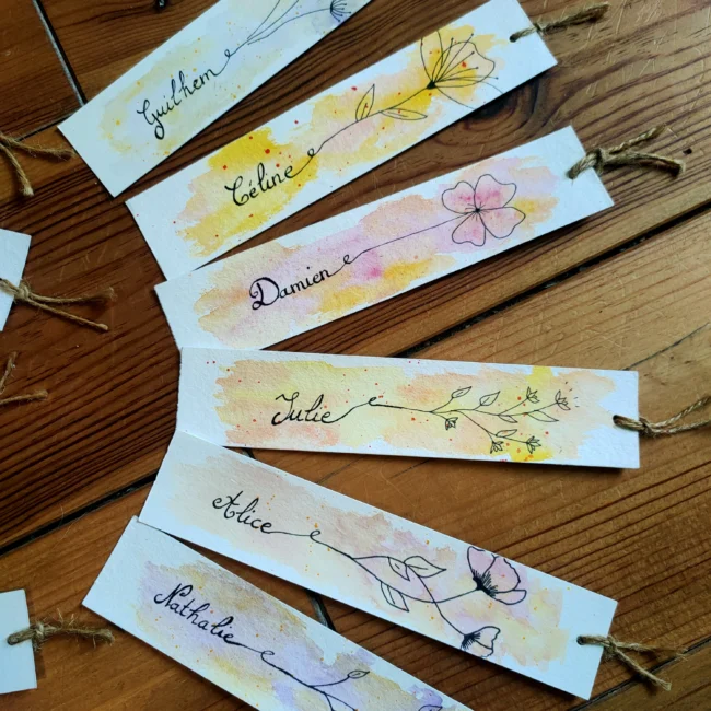 Mariage création artisanale : marque place mariage et cadeaux d'invités