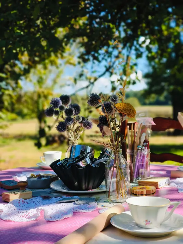 atelier créatif et DIY durant un EVJF à Luchapt entre Vienne et Charente