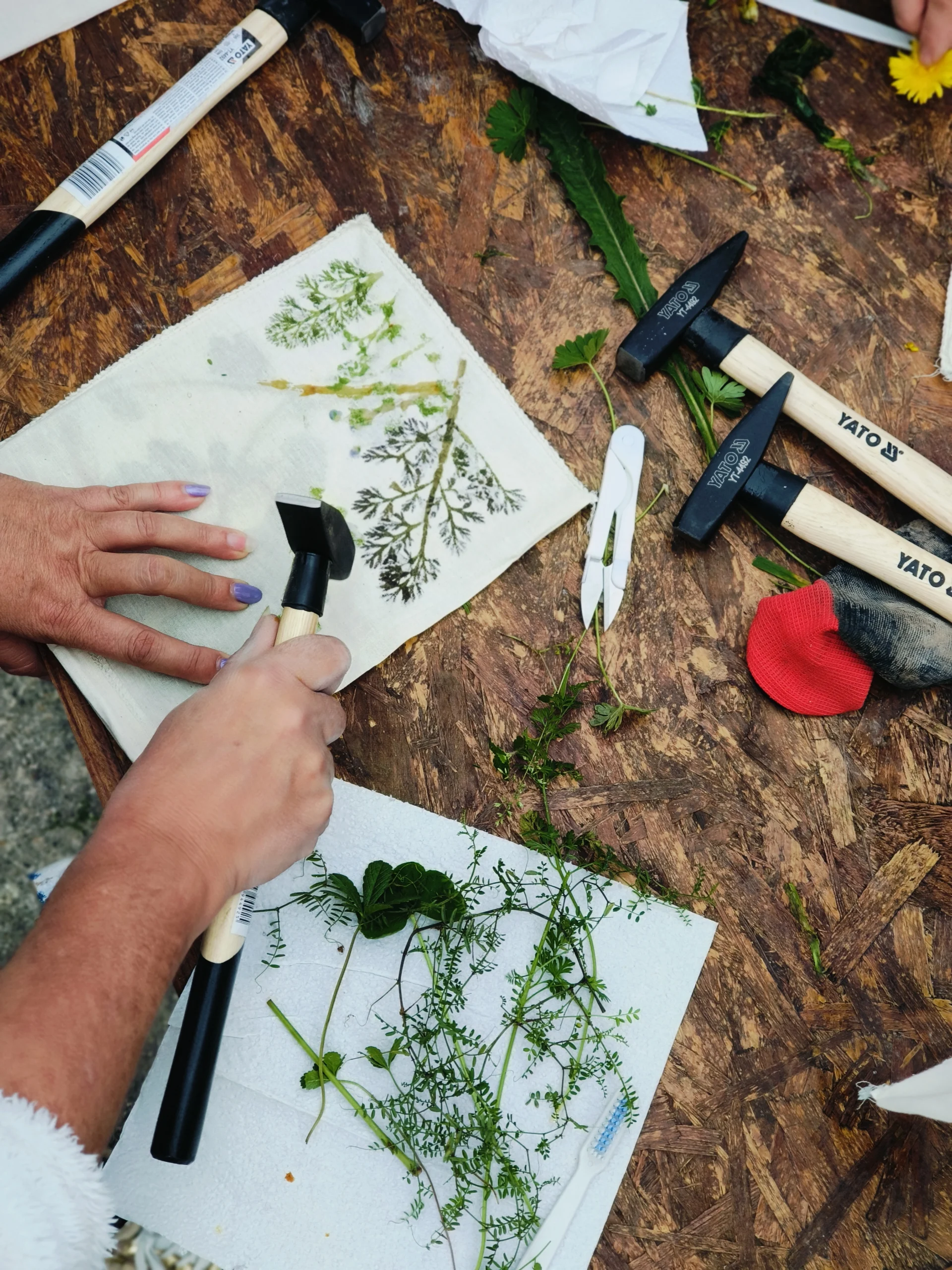 Ateliers créatifs impression vétélale, atelier nature à Poitiers