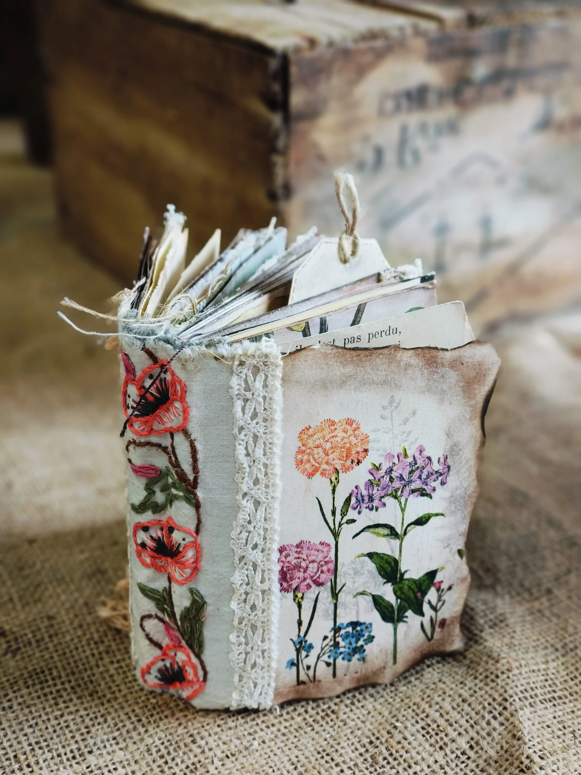 pièce unique, junk journal, carnet à collectionner