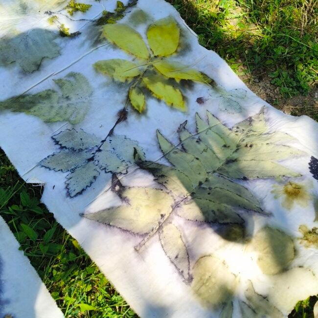 Ateliers créatifs et stage d'impression végétale par cuisson vapeur en ECOPRINT