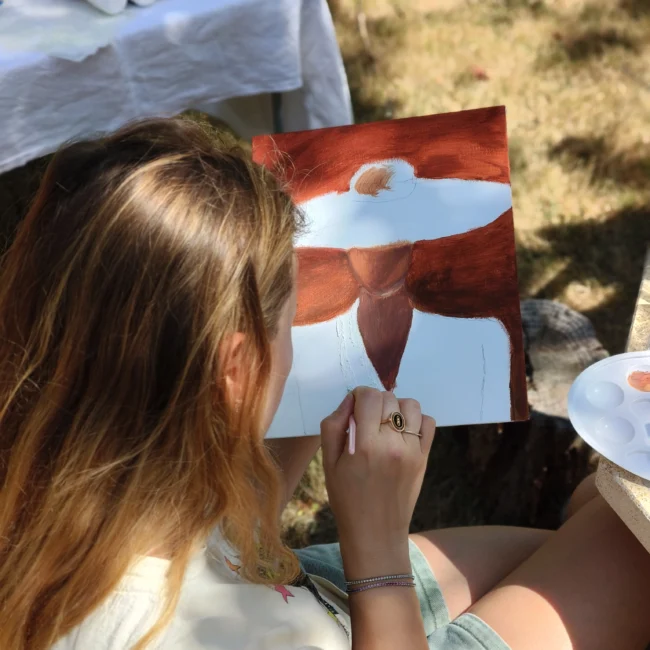 atelier peinture en pleine nature