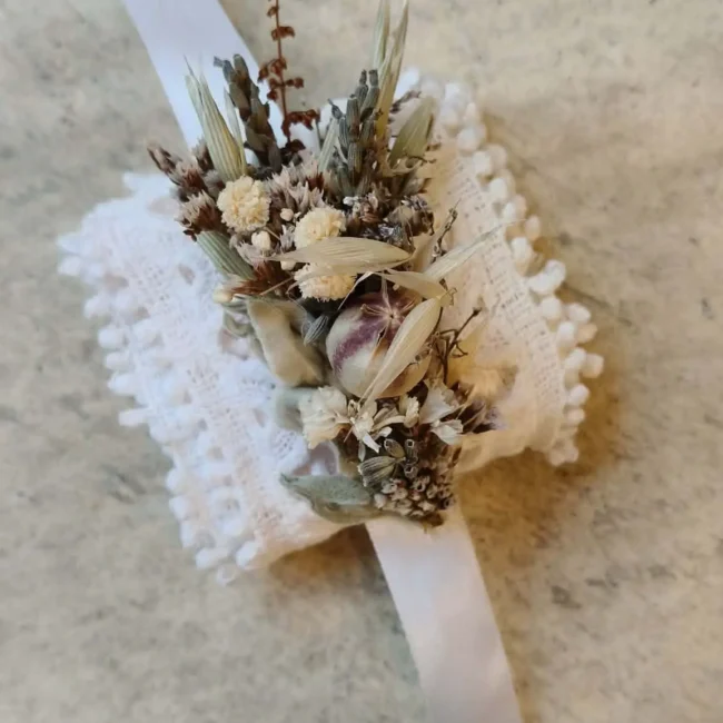 bracelet fleurs séchées pour mariage